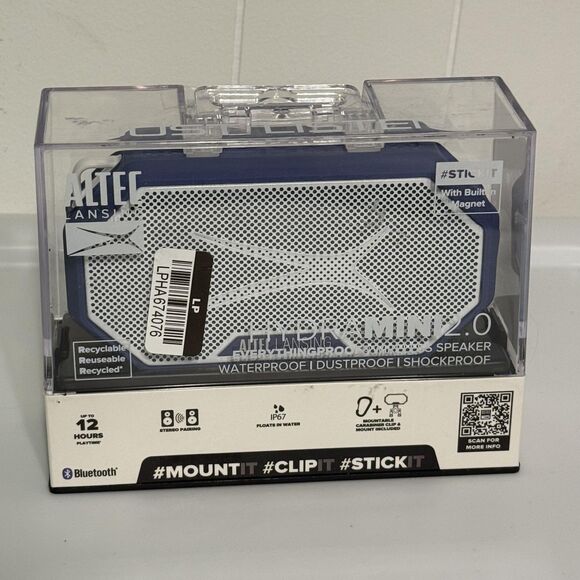 Altec Lansing HydraMini 2.0 Bluetooth Speaker IP67 Waterproof Dustproof Magnet - Picture 1 of 3